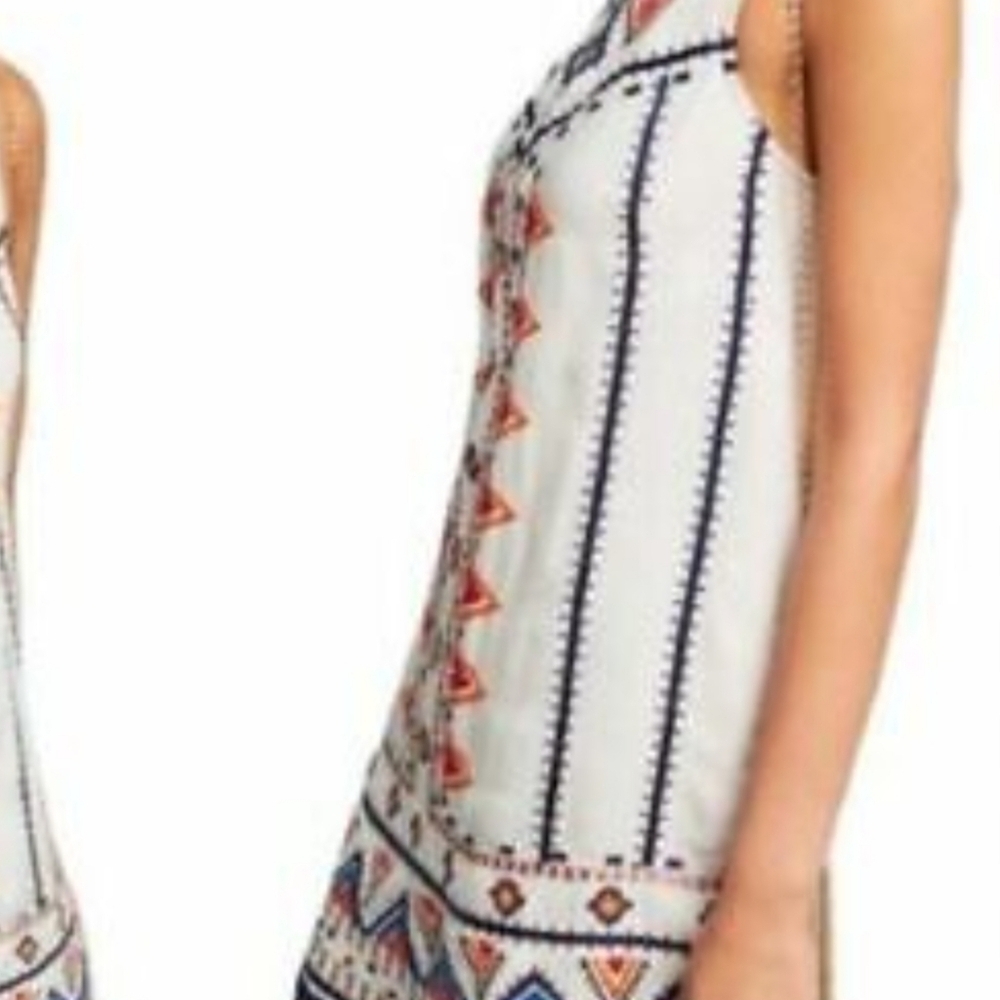 Anthropologie Akemi + Kin Reagan sleeveless shift dress sz 4 Boho Embroidered - Picture 5 of 7